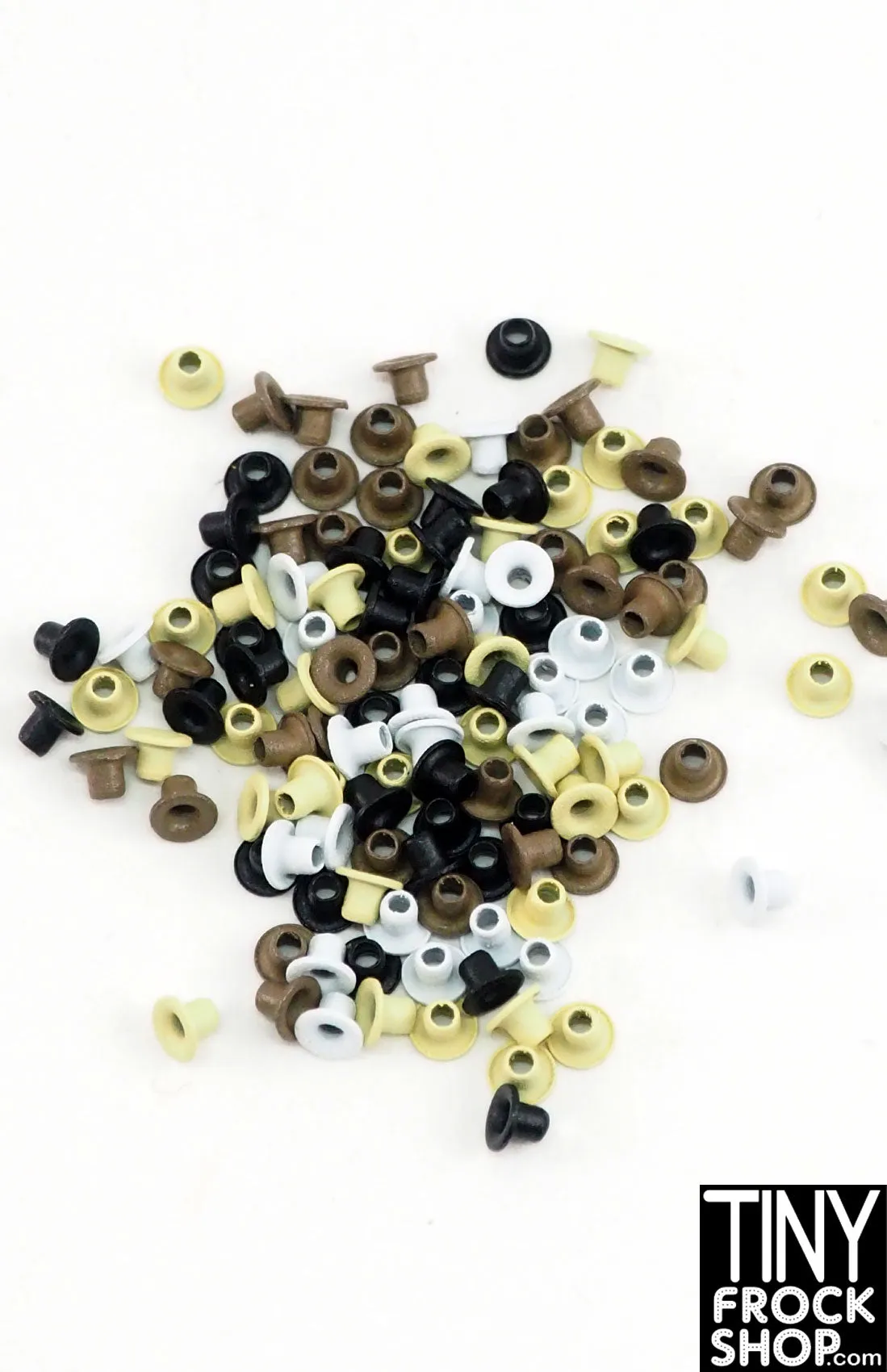 12" Fashion Doll Mini Garment, Shoe and Handbag Eyelets - Pack of 12