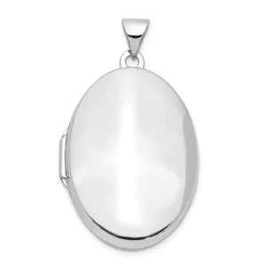 14k White Gold Polished Domed Locket