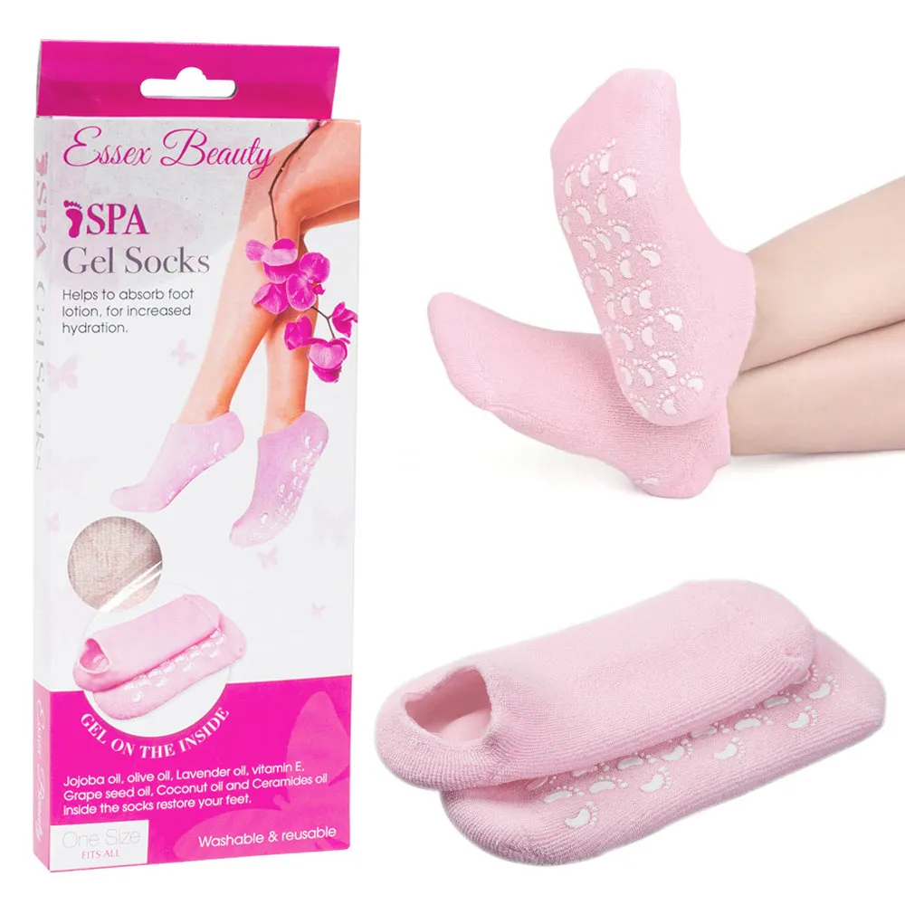 2 Pc Set Spa Gel Moisturizing Socks Hand Skin Gloves Beauty Therapy Treatment !