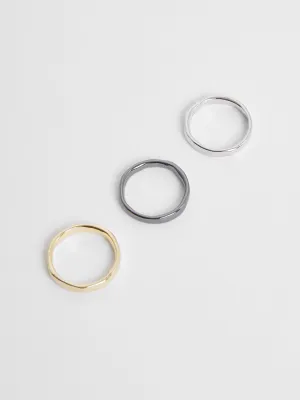 3 Pack Organic Shaped Rings