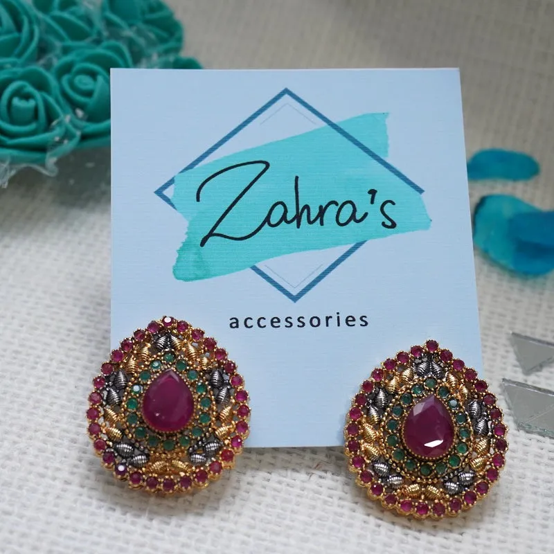 3Pc Earrings Pendant &amp; Ring Tear Drop 715/24
