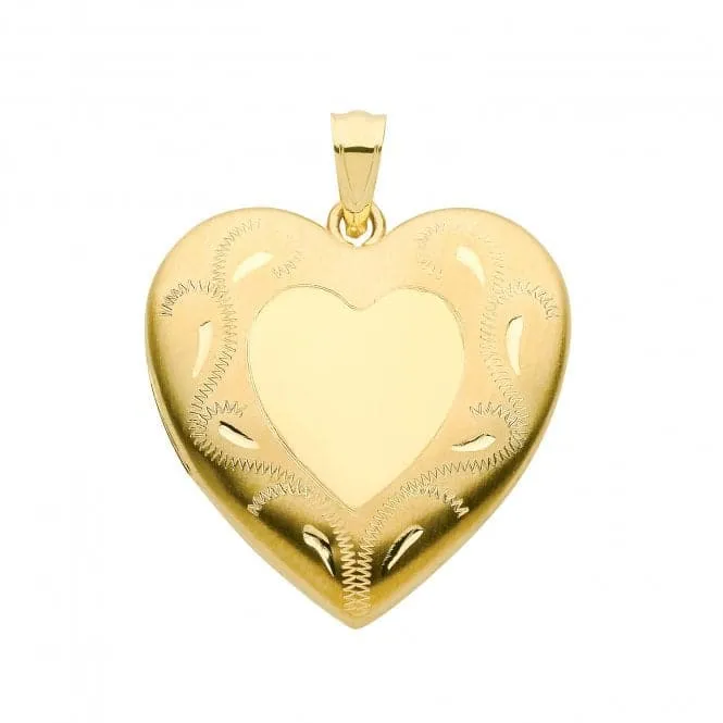9ct Yellow Gold Heart Locket PN1105