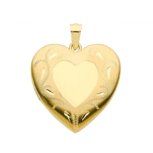 9ct Yellow Gold Heart Locket PN1105