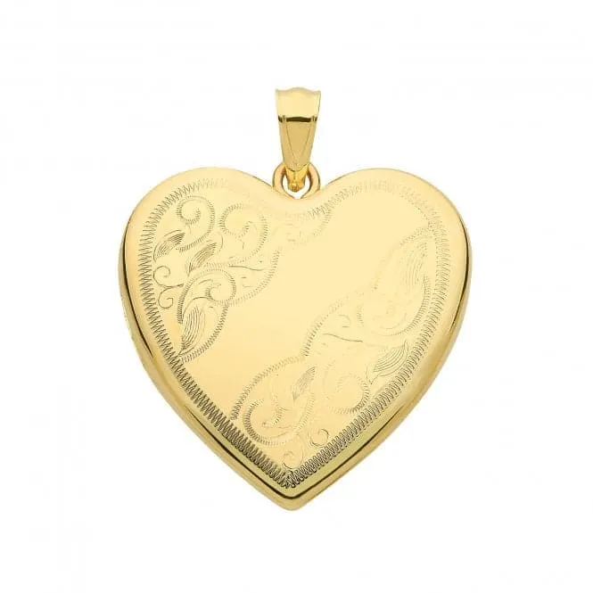 9ct Yellow Gold Heart Locket PN1107