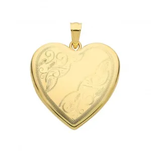 9ct Yellow Gold Heart Locket PN1107