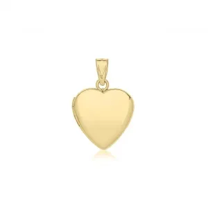 9ct Yellow Gold Plain Heart Locket PN1321