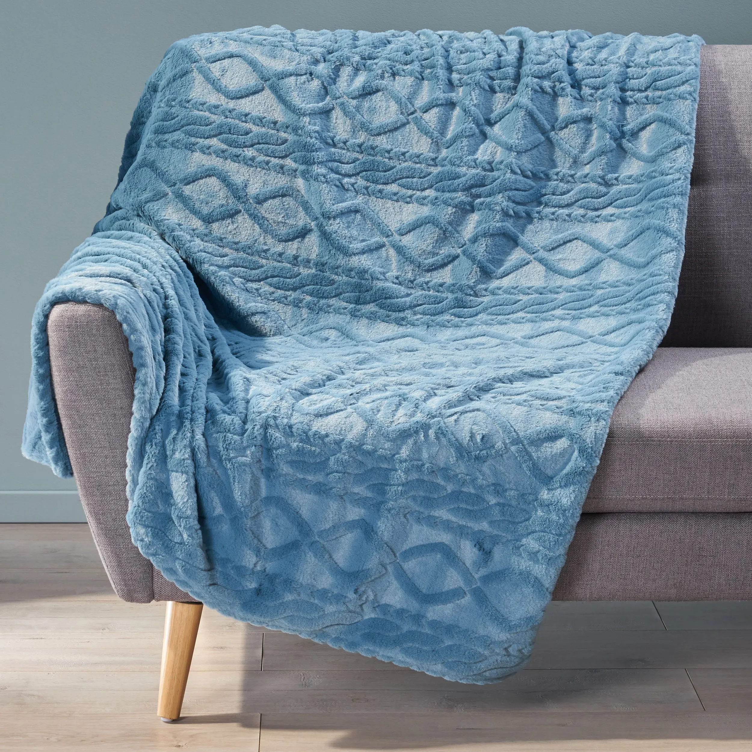 Alric Faux Fur Throw Blanket
