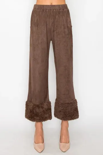 Amal Suede Pant | Umber