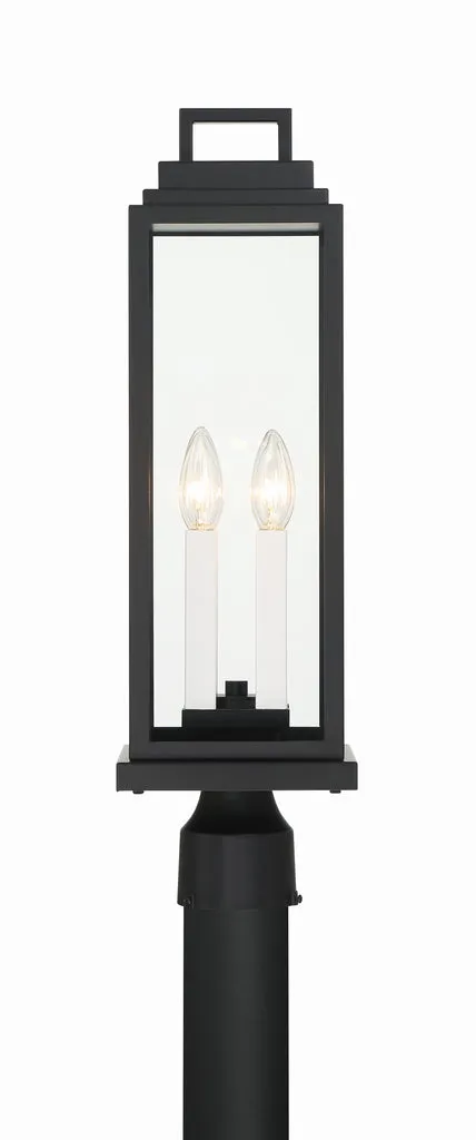 Aspen 4 Light Matte Black Outdoor Post