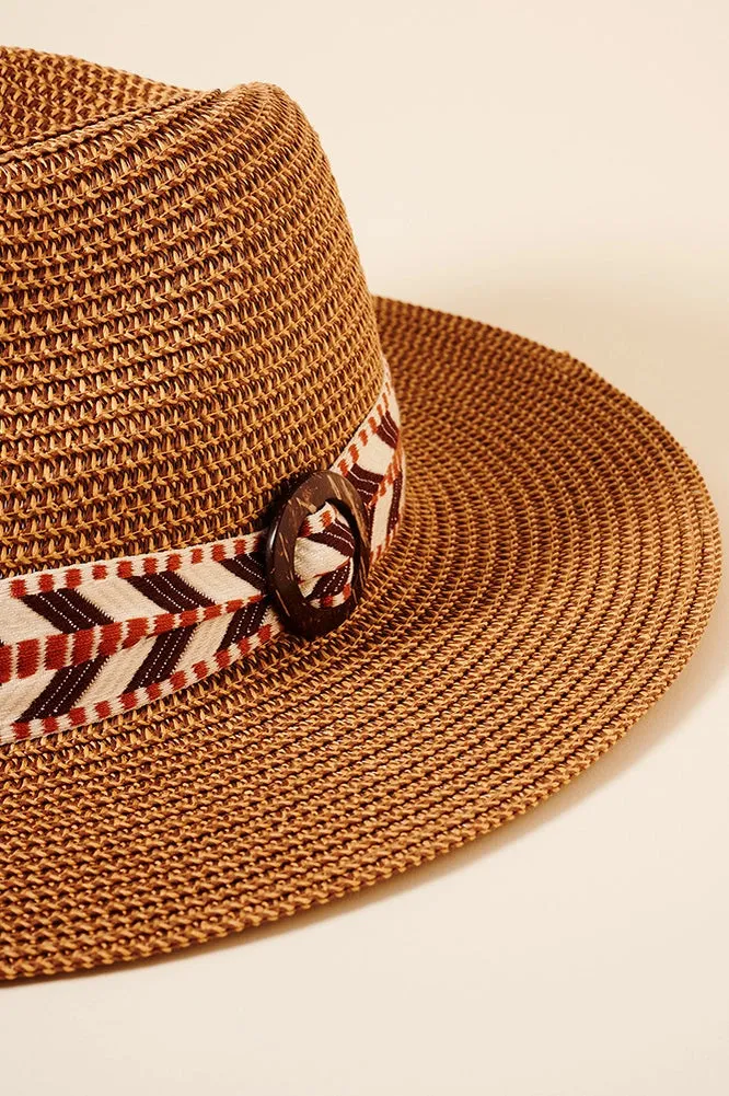 Aztec Belt Straw Panama Hat
