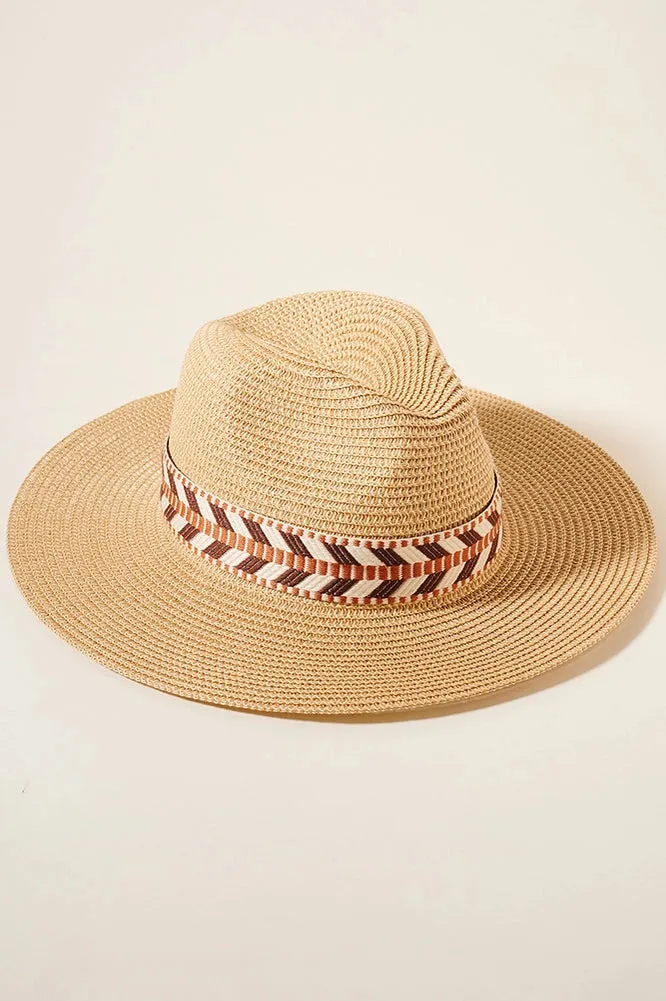 Aztec Belt Straw Panama Hat