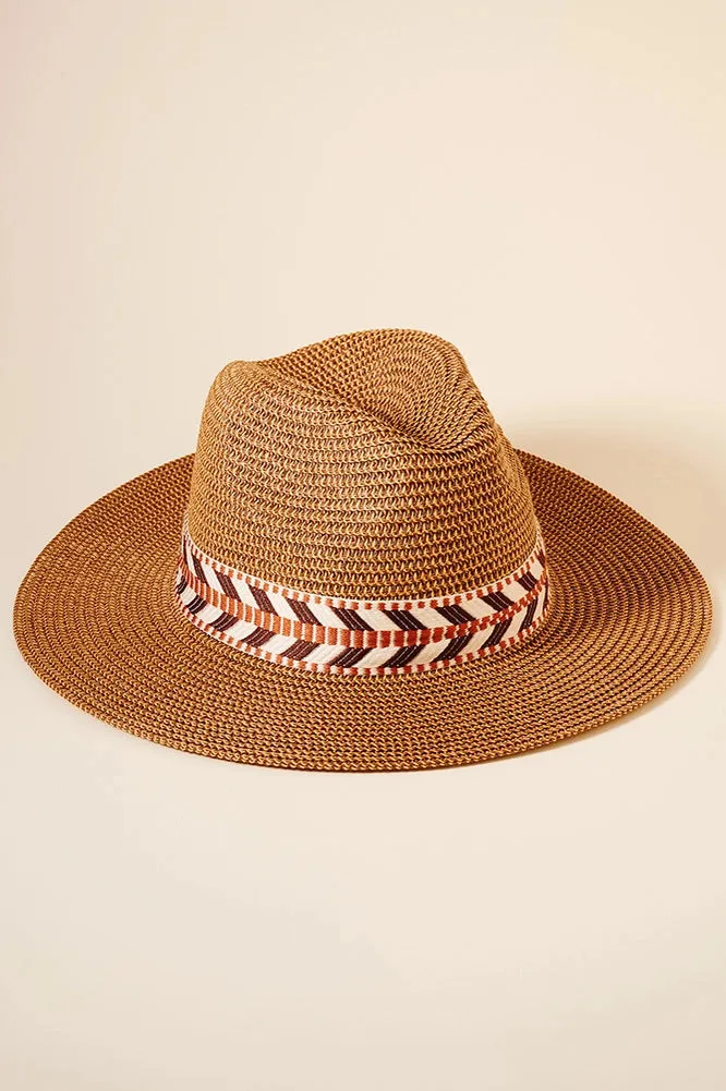 Aztec Belt Straw Panama Hat