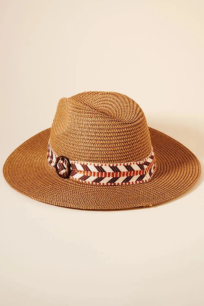 Aztec Belt Straw Panama Hat