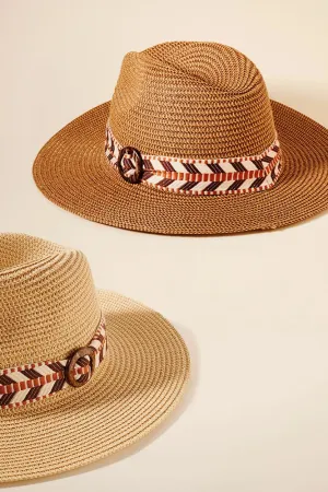 Aztec Belt Straw Panama Hat