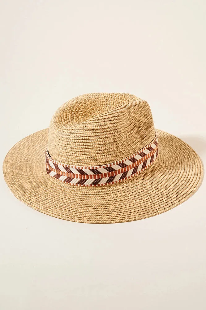 Aztec Belt Straw Panama Hat