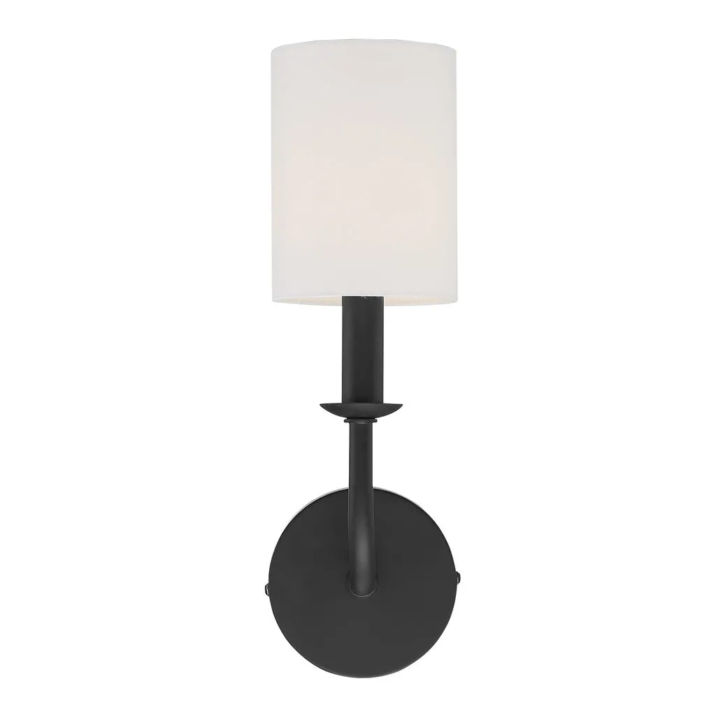 Bailey 1 Light Matte Black Sconce