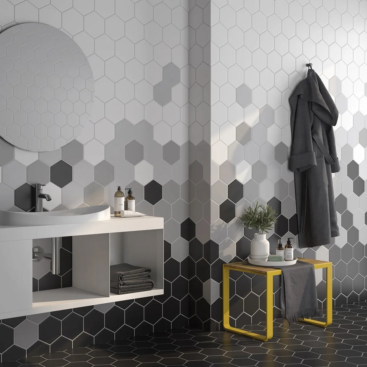 BLOCK HEXAGON NEGRO MATTE