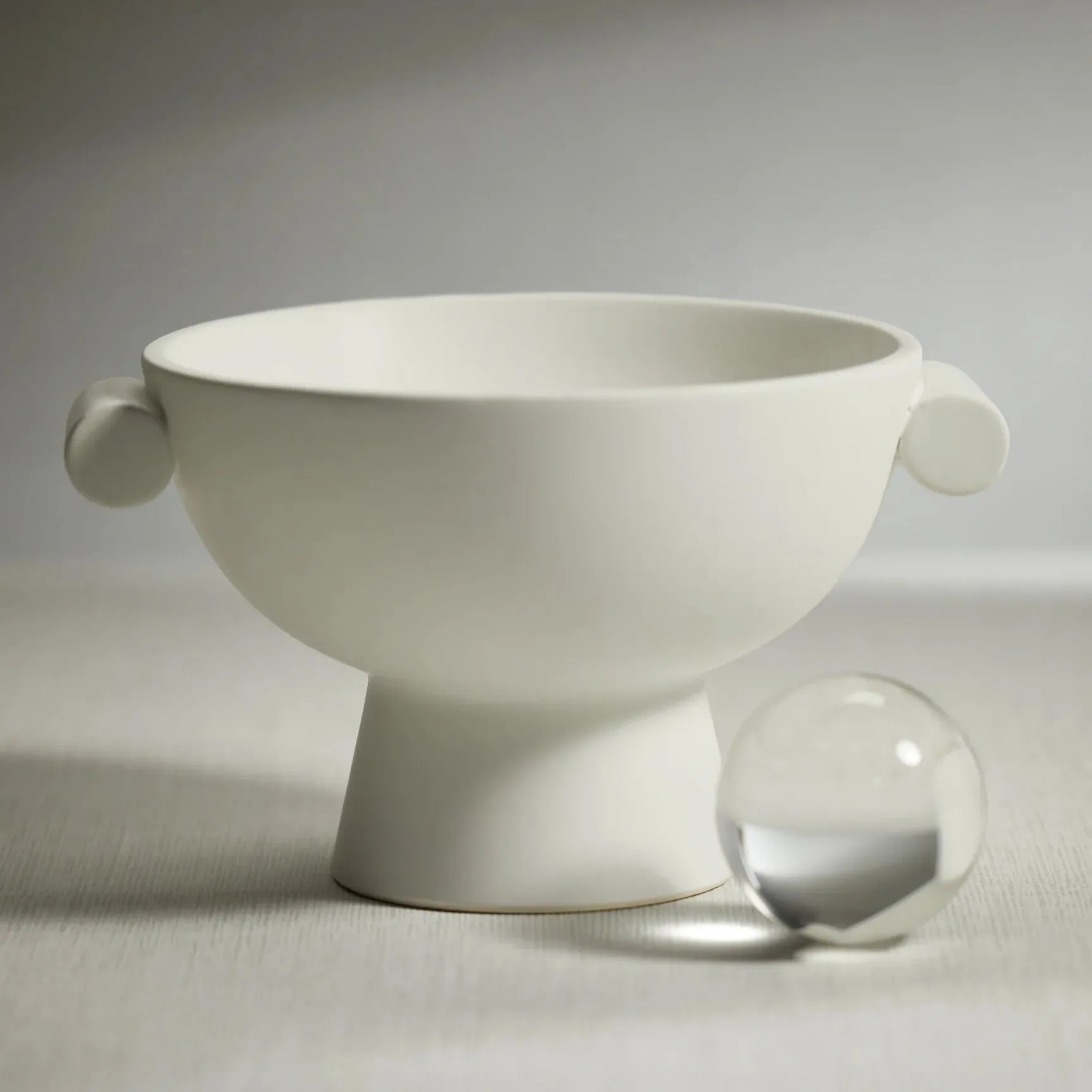 Brea Matte White Ceramic Bowl