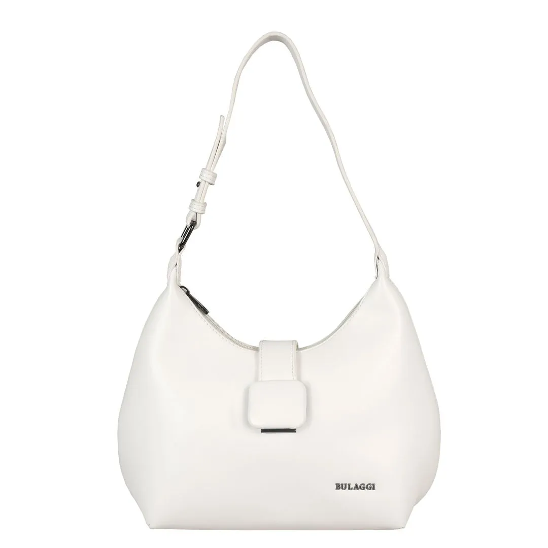 BULAGGI PIA HOBO BAG IN WHITE