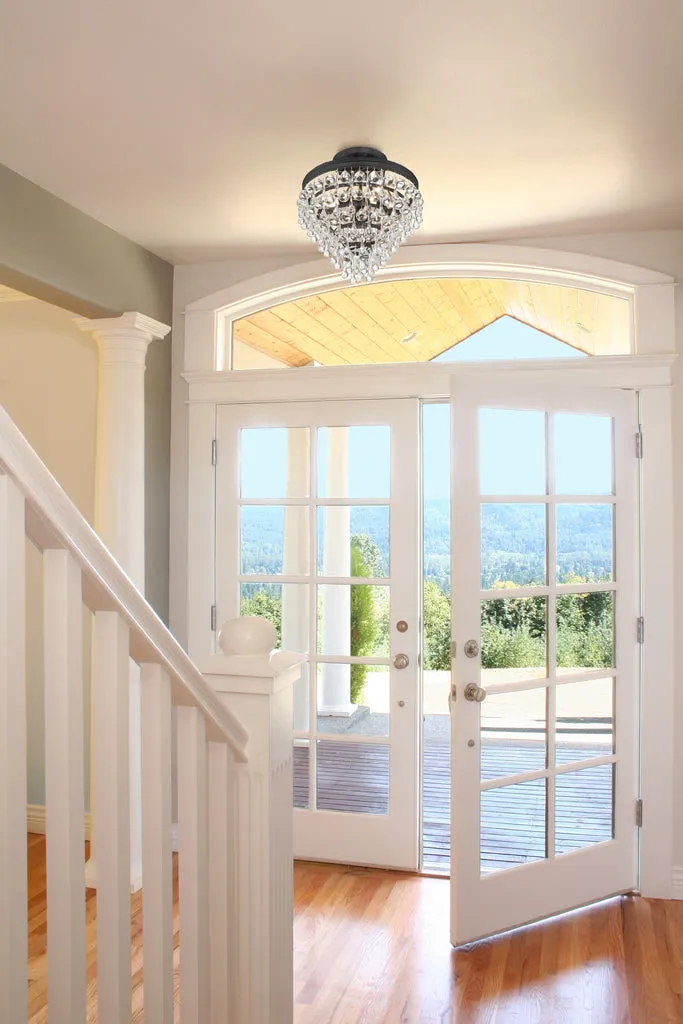 Calypso 3 Light Matte Black Semi Flush Mount