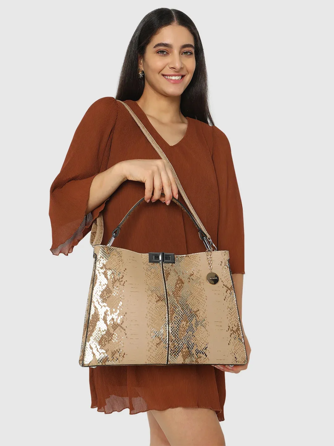 Caprese Lucia Hobo Medium Women'S Handbag Khaki
