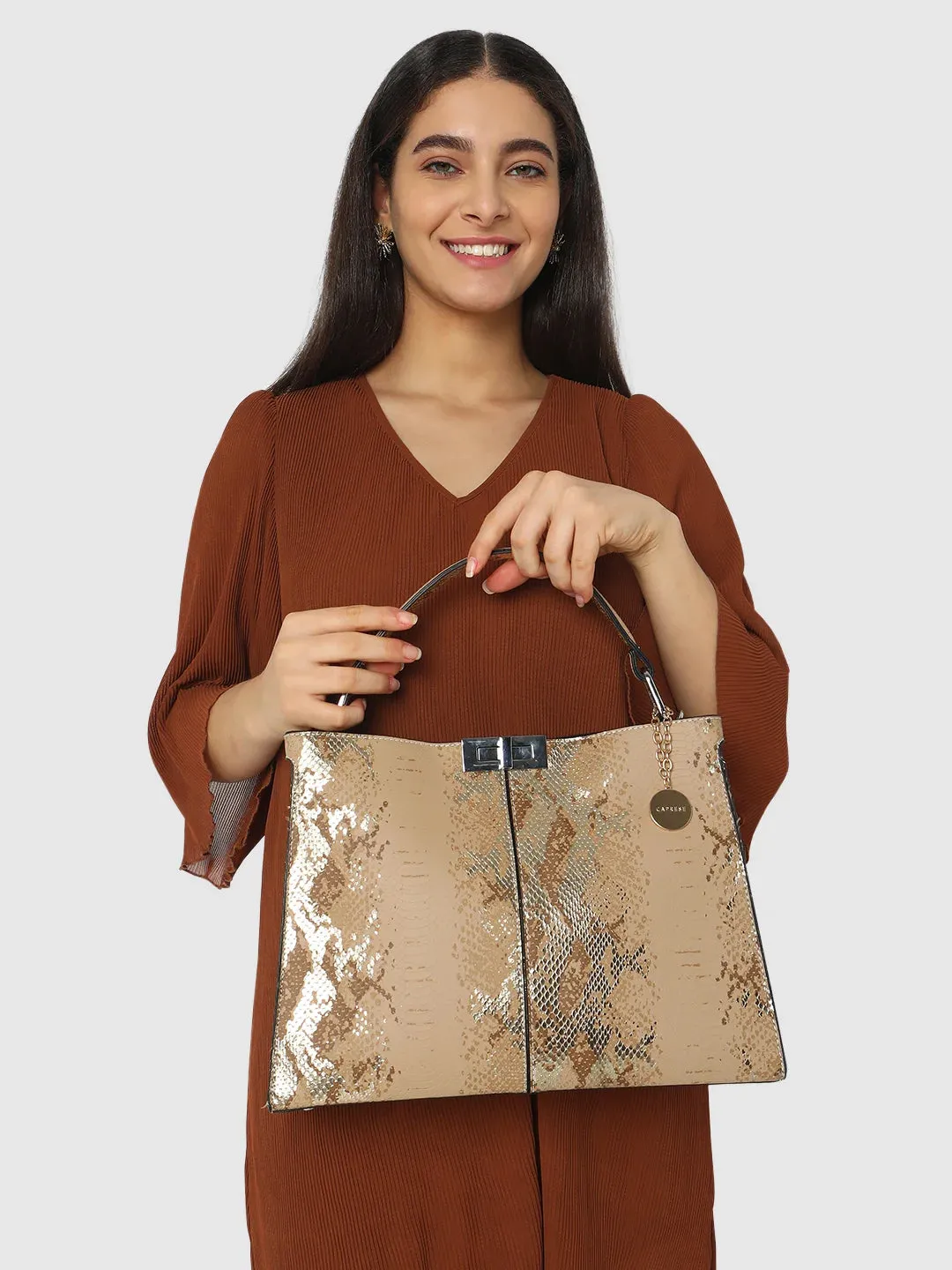 Caprese Lucia Hobo Medium Women'S Handbag Khaki