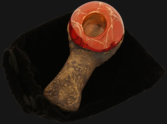 Celebration Pipes - Panama Red Lavastone Ceramic Hand Pipe