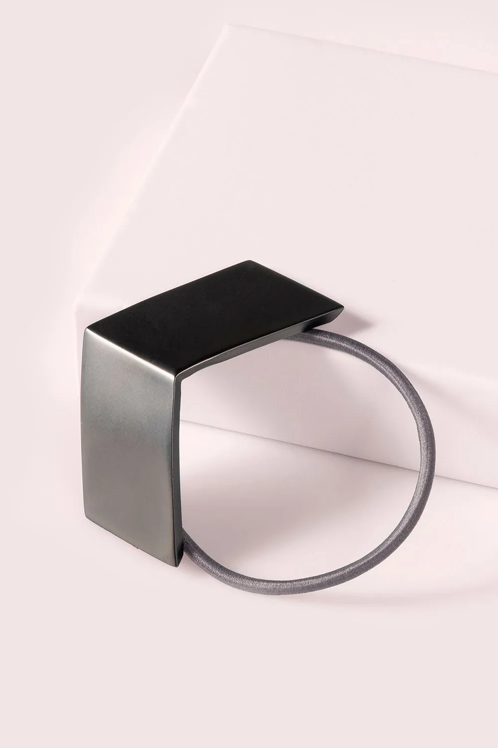 Chevron Cuff Geometric Metal Hair Tie - Gunmetal