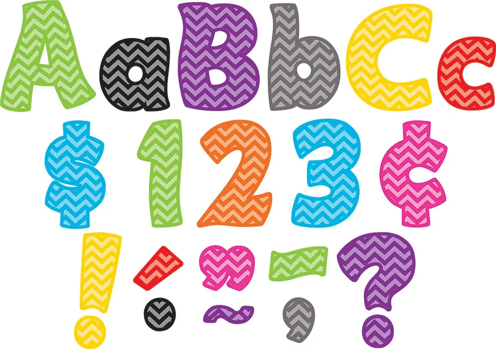 Chevron Funtastic 4" Letters