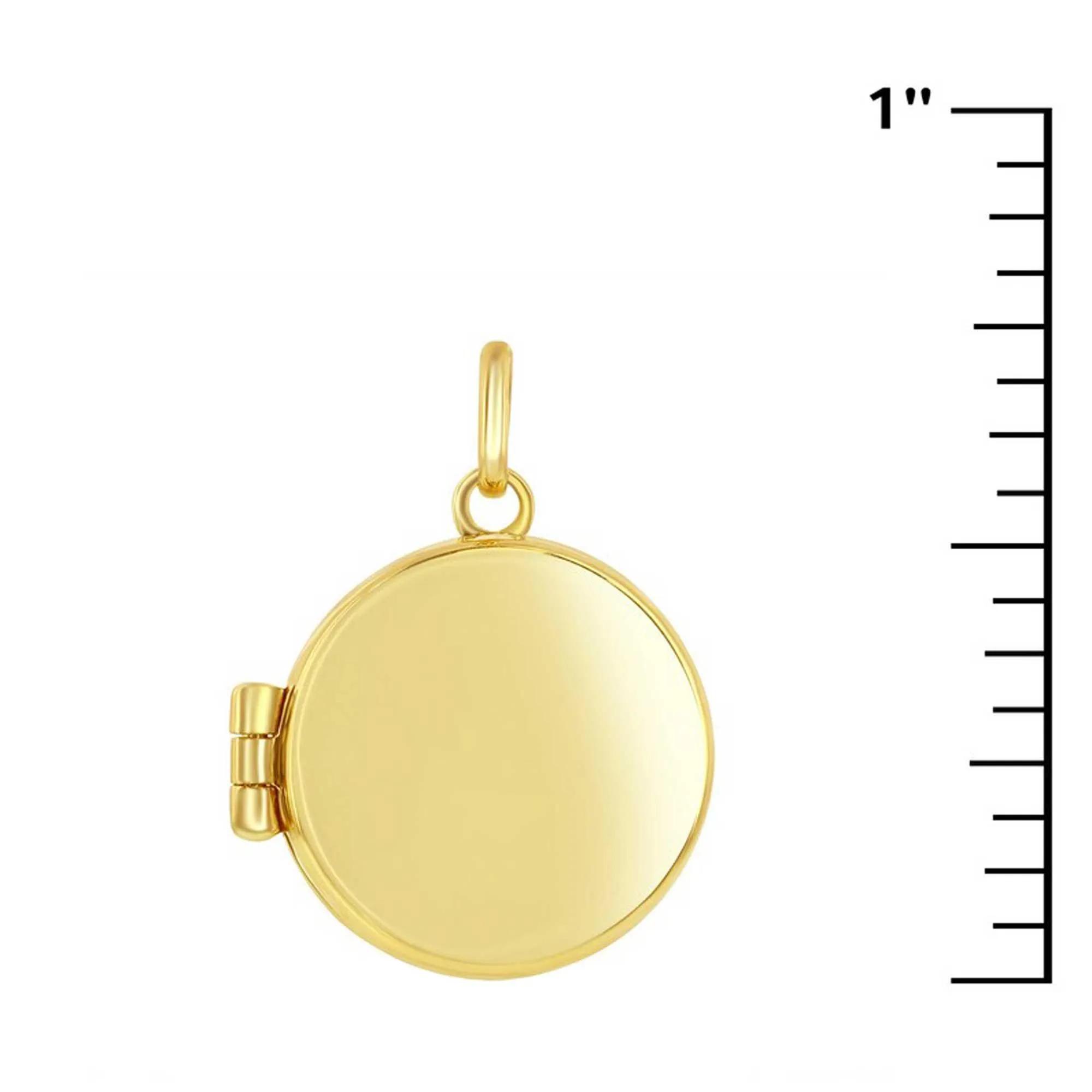 Classic Gold  Women's Locket - 14K Yellow Gold Polished Circle | 14J-209