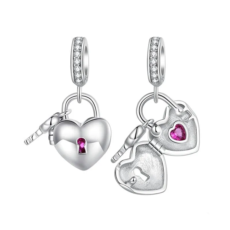 Classical Heart Created Diamond Locket Charm