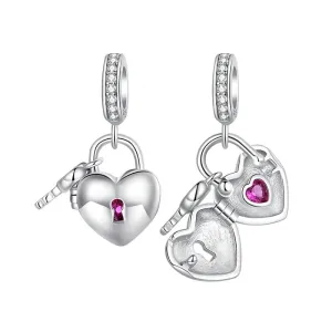 Classical Heart Created Diamond Locket Charm