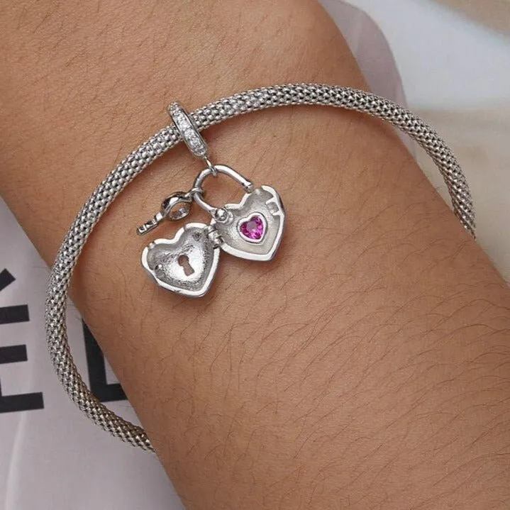 Classical Heart Created Diamond Locket Charm