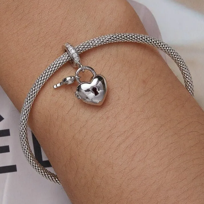 Classical Heart Created Diamond Locket Charm