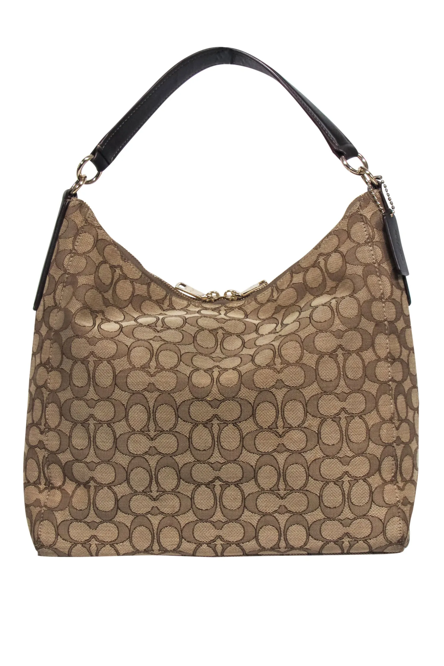 Coach - Light Brown Monogram Canvas Hobo Bag
