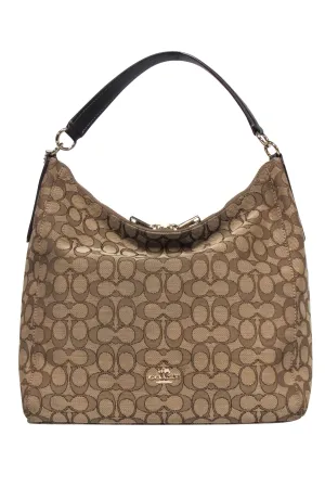 Coach - Light Brown Monogram Canvas Hobo Bag