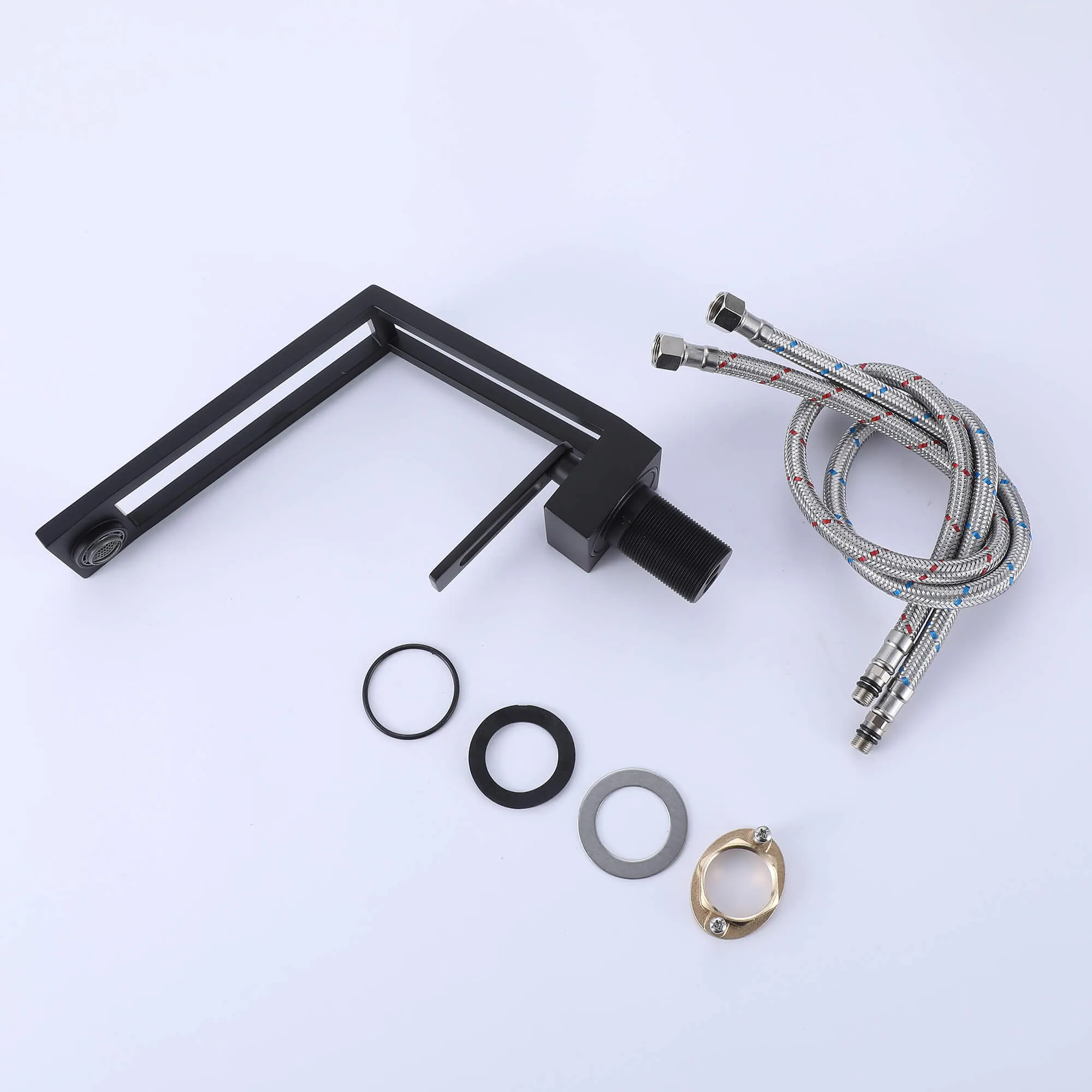 Contemporary Creative Design Bathroom Faucet Matte Black Lavatory Vanity Mixer Tap JK0071