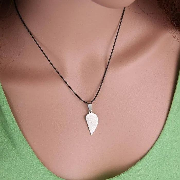 Couple Necklaces Interlocking Heart
