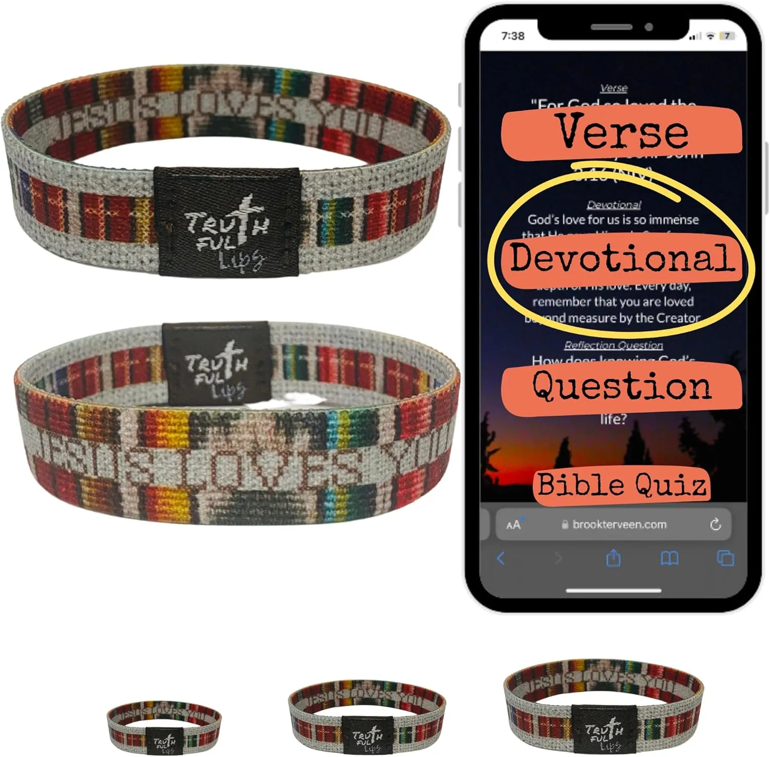 Daily Devotional Bracelets - Bible Verse Bracelets - Scripture Bracelets - NFC Tap Bible Bracelets