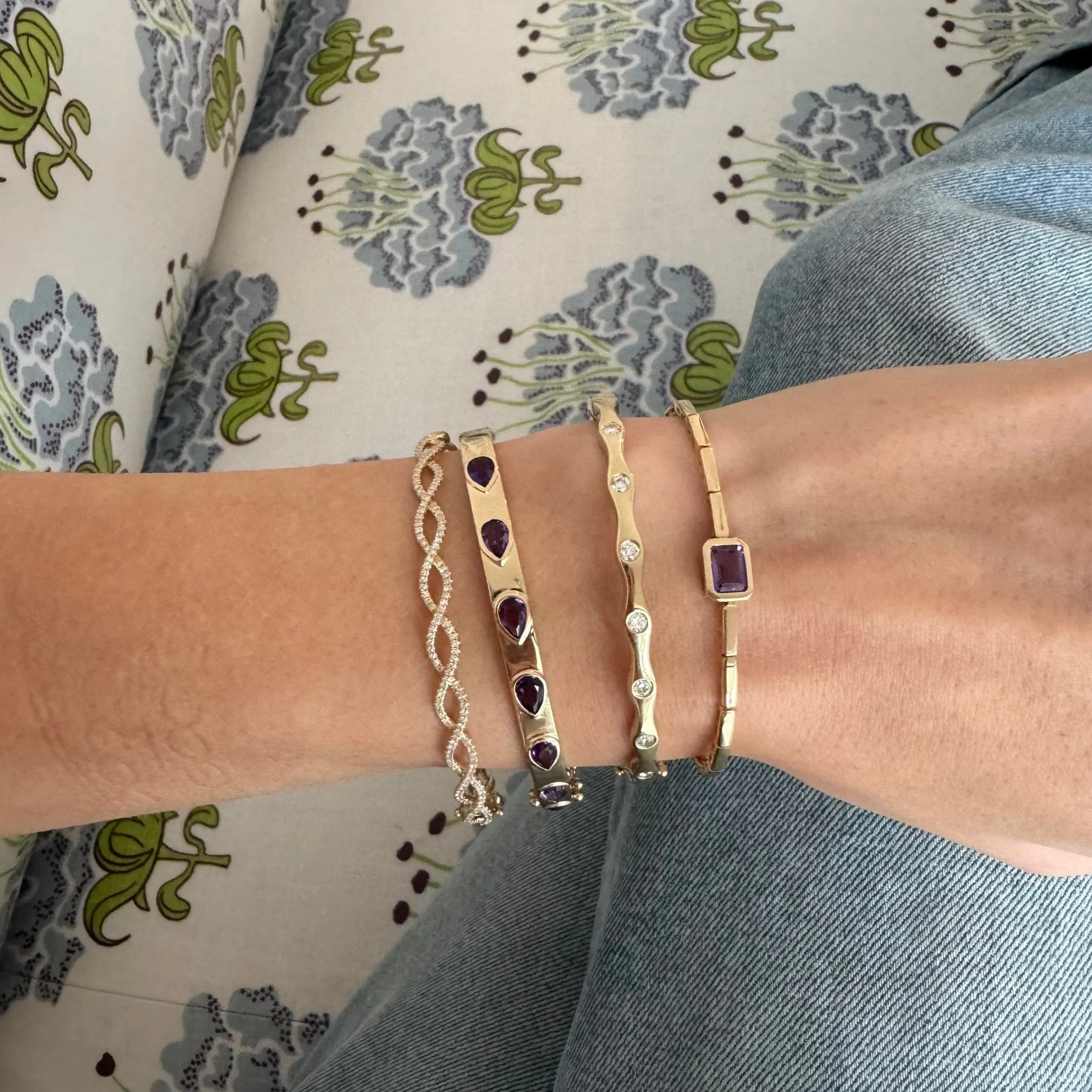 Diamond Twist Bangle
