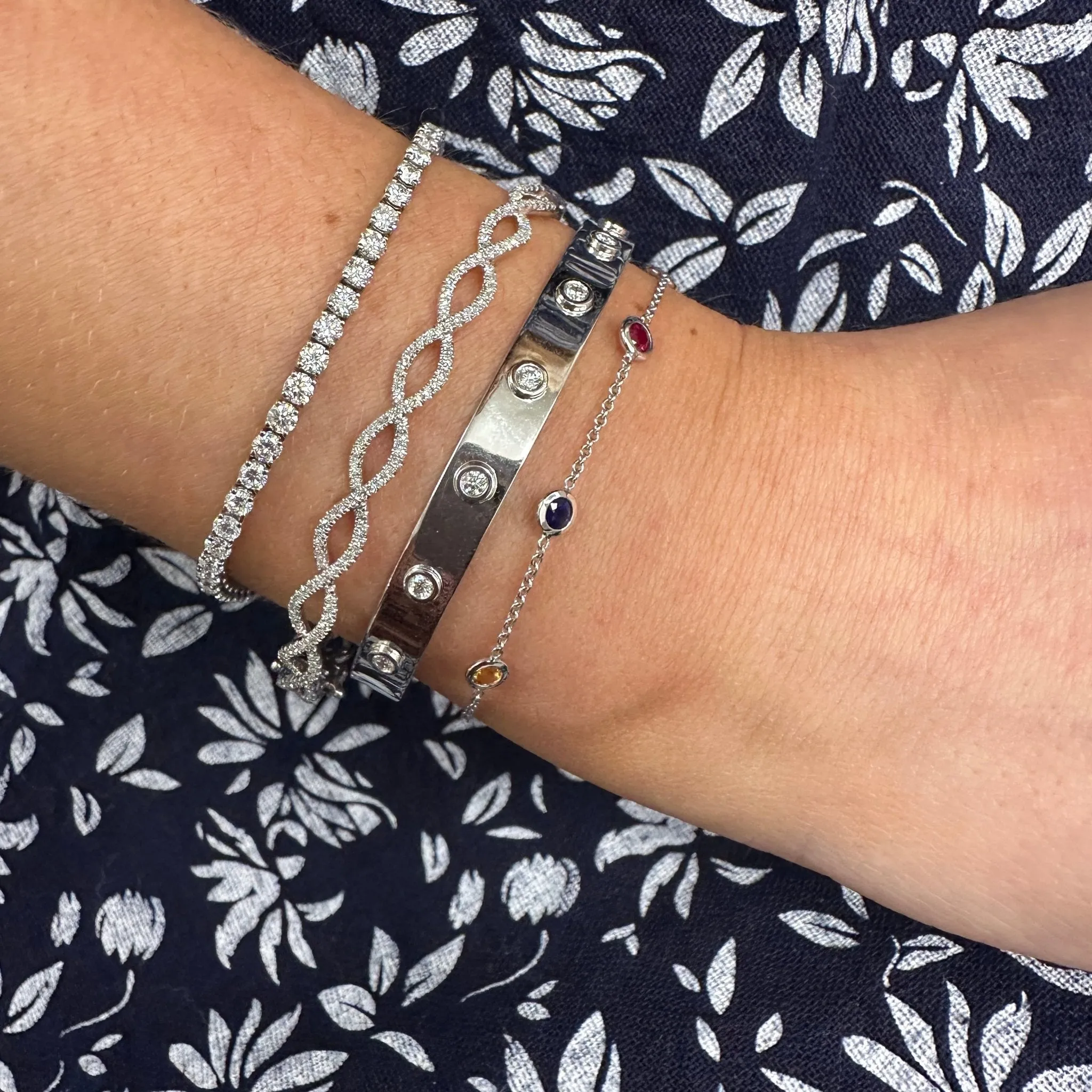 Diamond Twist Bangle