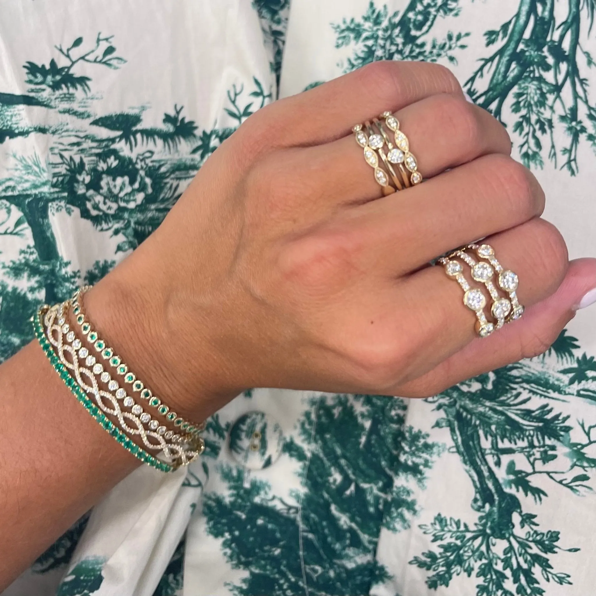 Diamond Twist Bangle