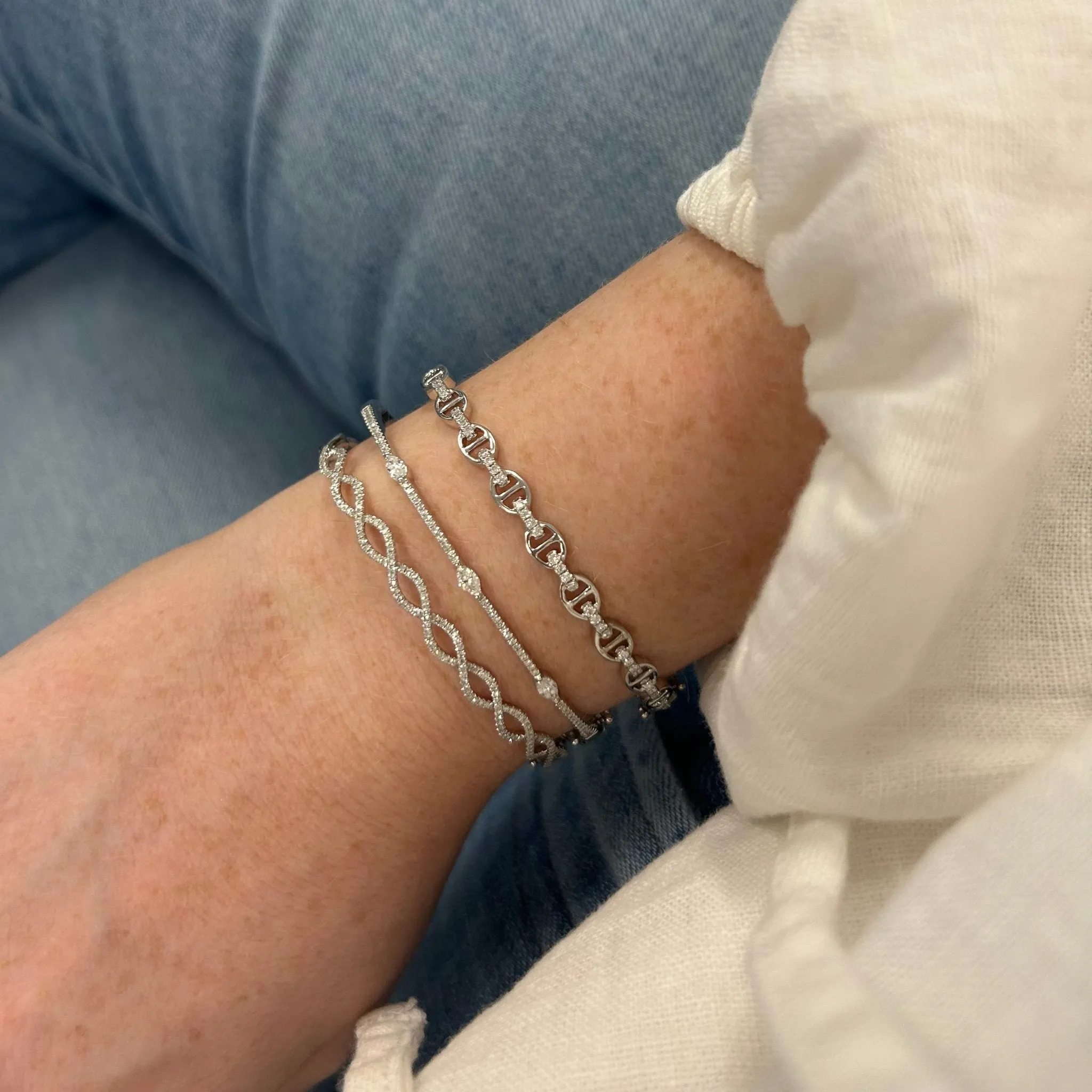 Diamond Twist Bangle
