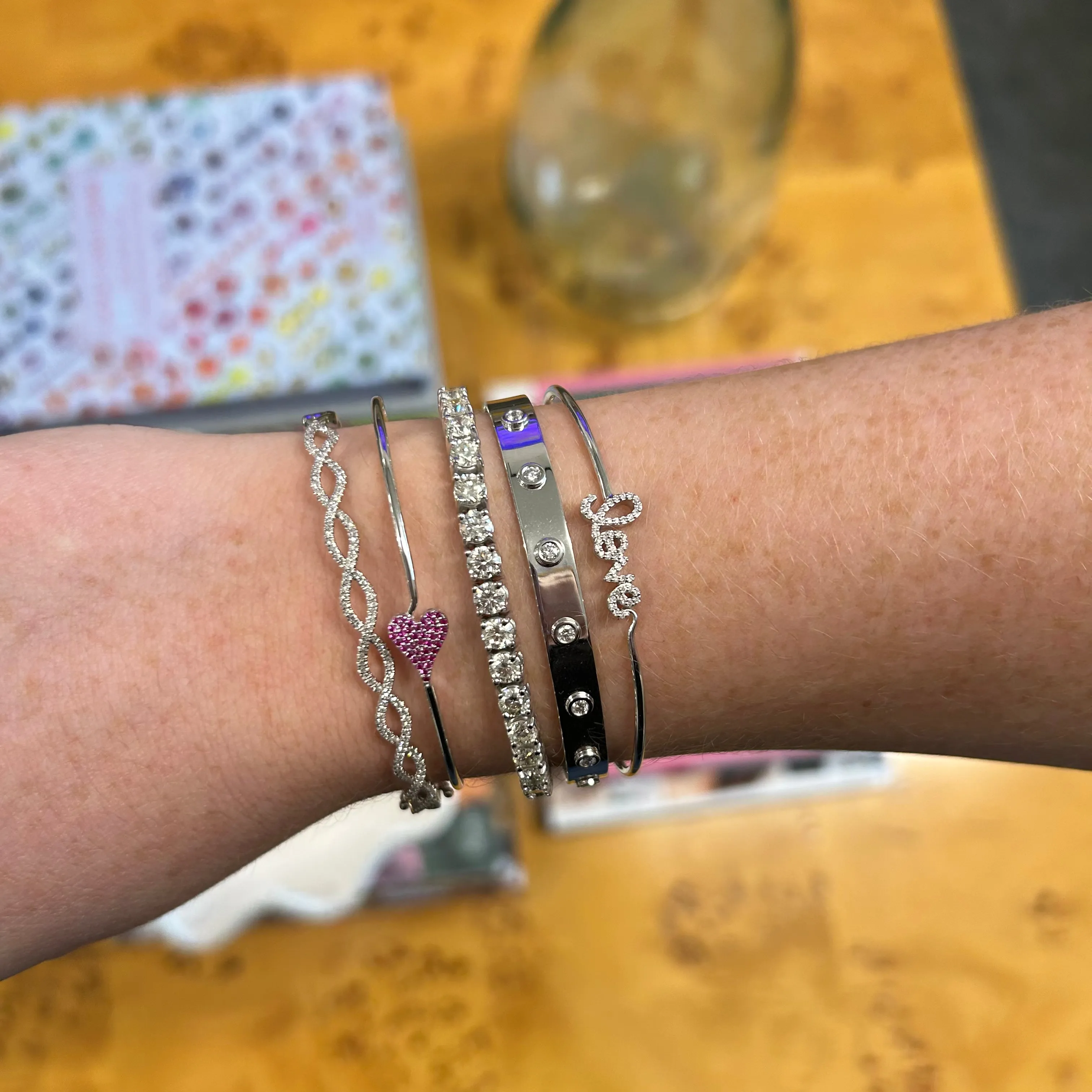 Diamond Twist Bangle