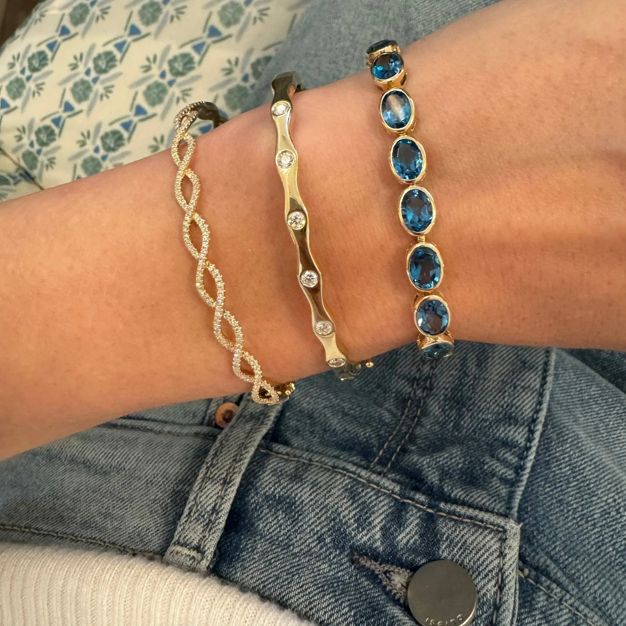 Diamond Twist Bangle