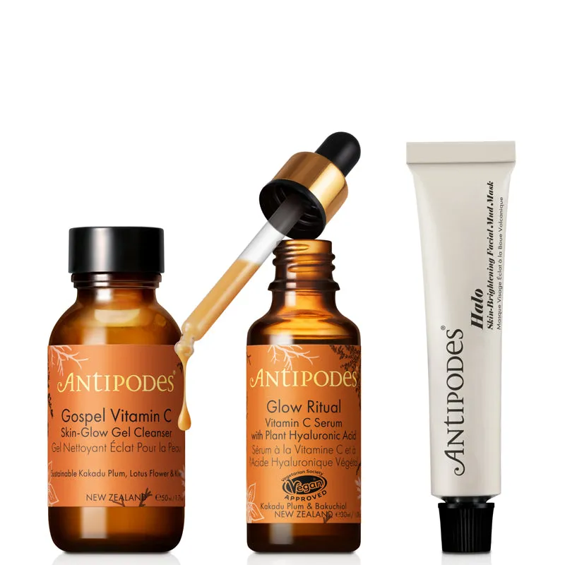 DISCONTINUED Antipodes Glow Healthy Skin Brightening Set (worth £55)