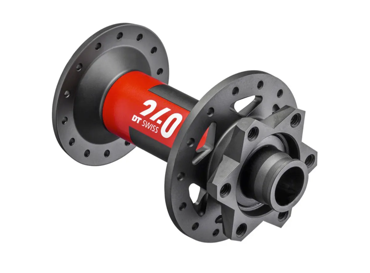 DT Swiss 240s MTB Disc Hub - EXP Boost - Front - Black-Red