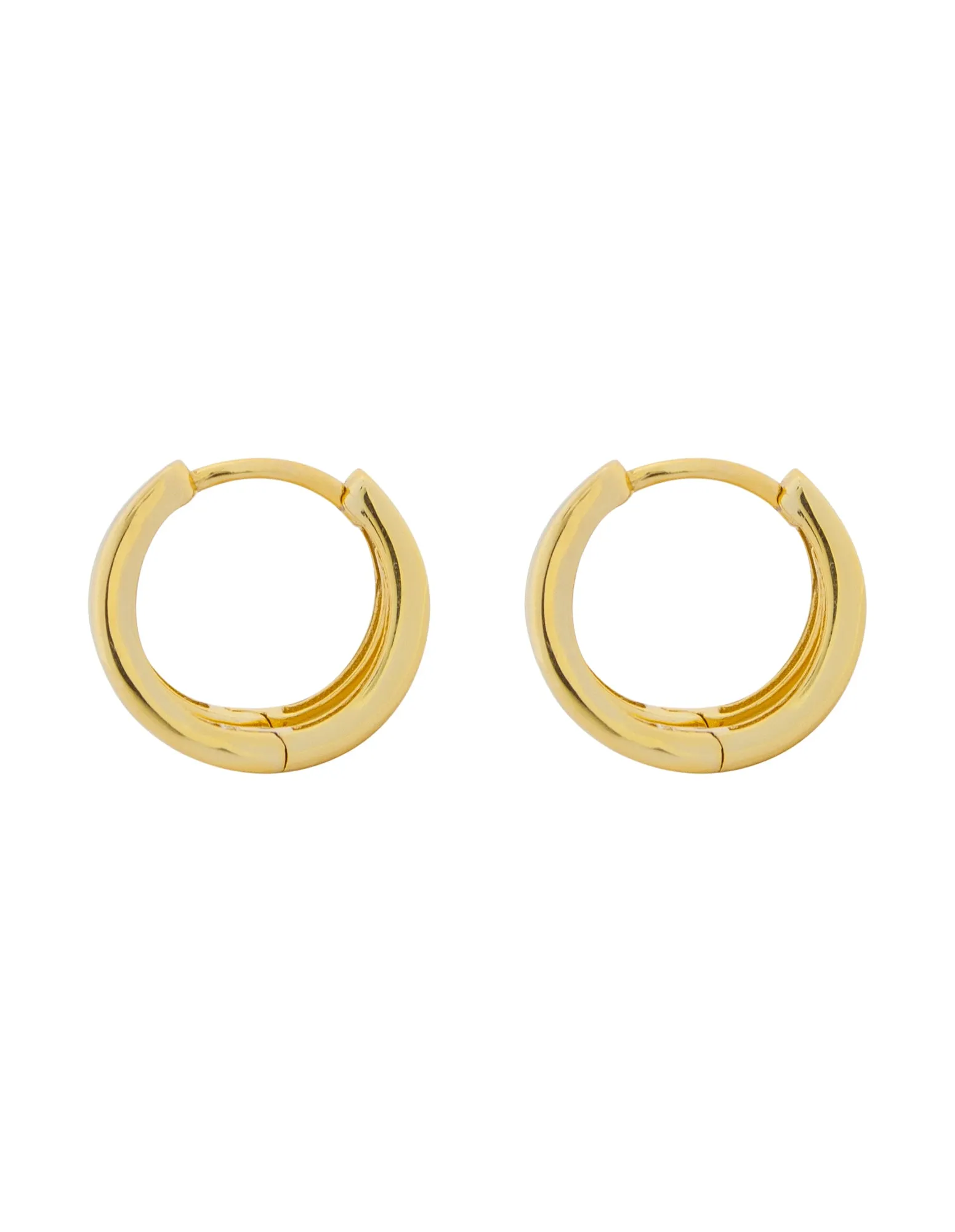 Elly Lou Double Loop Huggie Earring- Gold