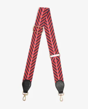 Elms KIng - Accent Strap - Red/Navy Chevron with BlackTab