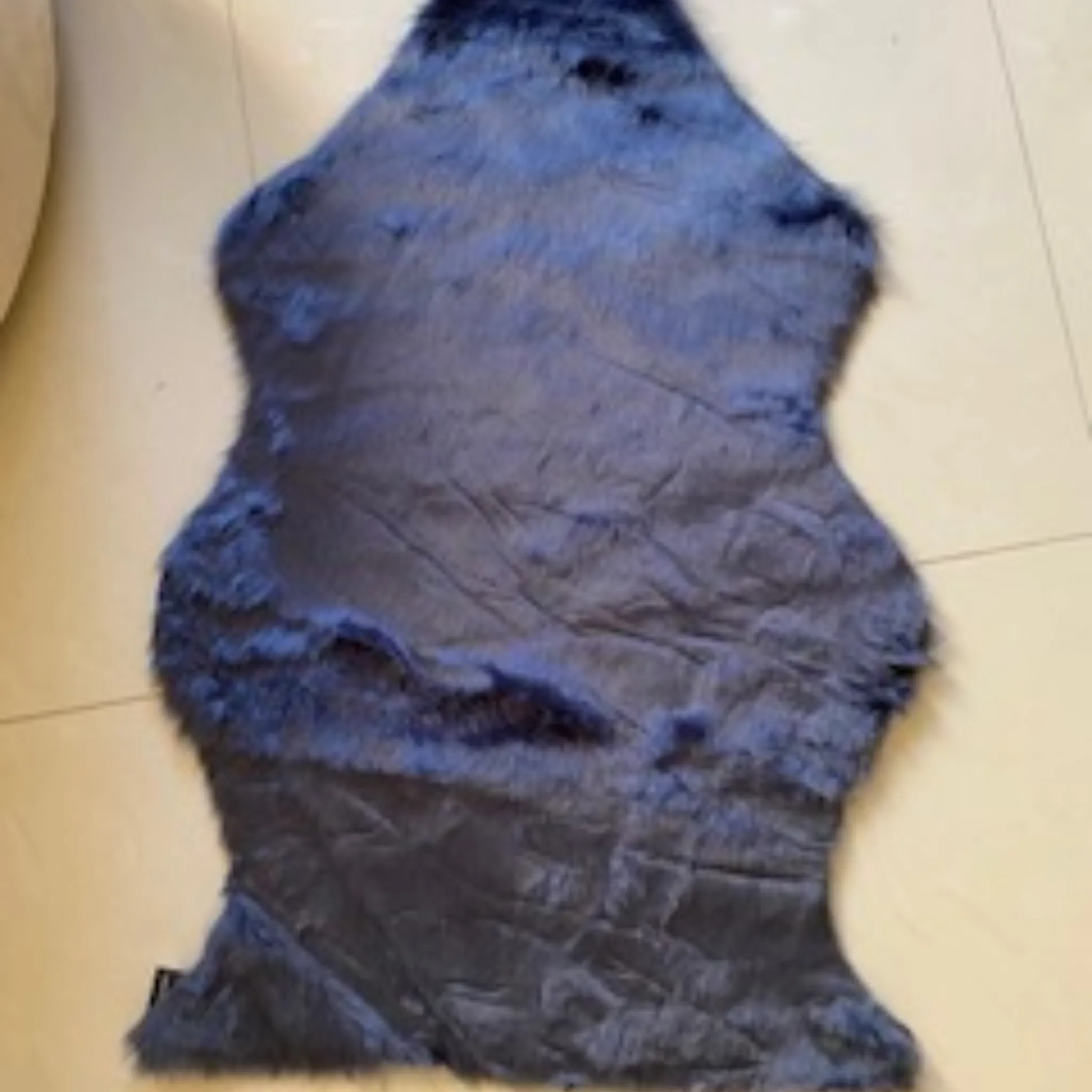 Faux Midnight Fur Sheep Skin Rug